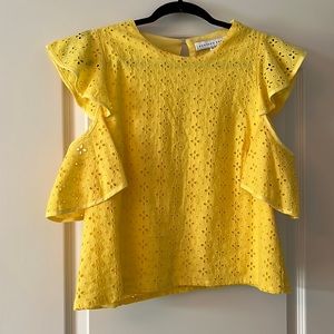 Dress and Dwell Yellow Off the Shoulder Top